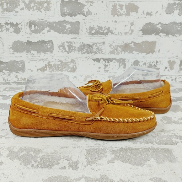 New Minnetonka Men's Suede Brown Softsole Driving Comfort Mocassins i559 - Picture 7 of 12